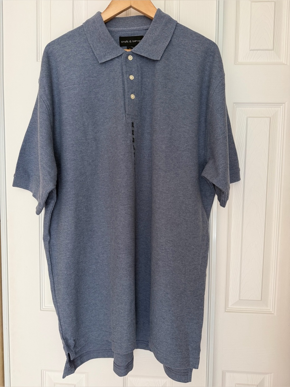 Croft & Barrow Men's Blue Polo Shirt 100% Cotton 
Size XL